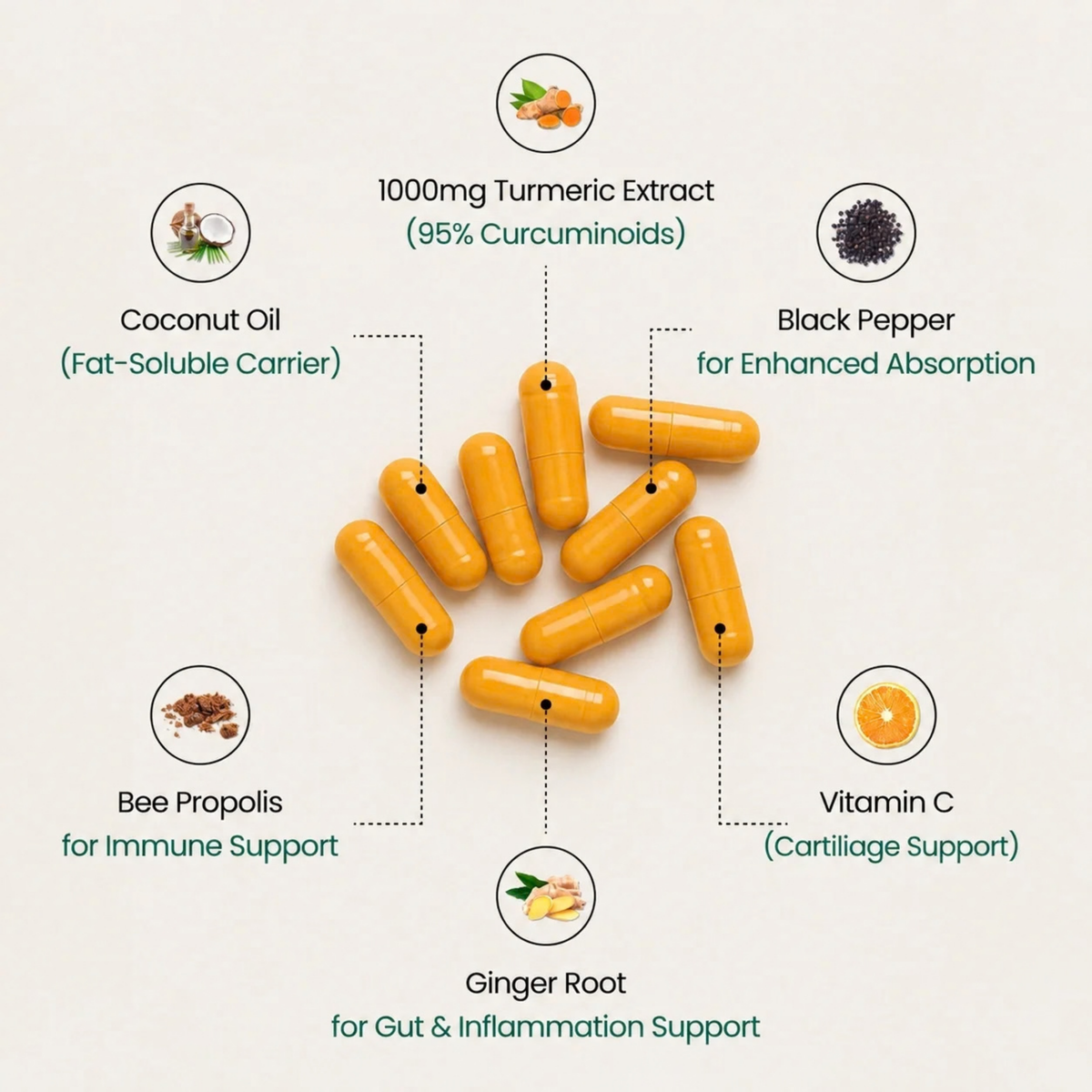 Turmeric Curcumin Capsules (1,000mg)