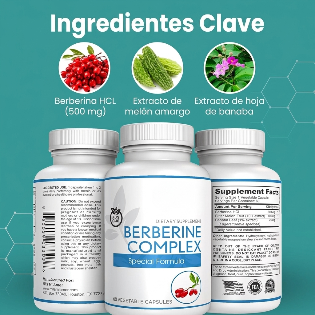 Complejo de Berberina HCL 500mg