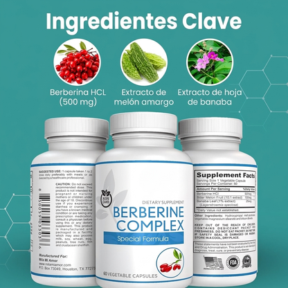Complejo de Berberina HCL 500mg
