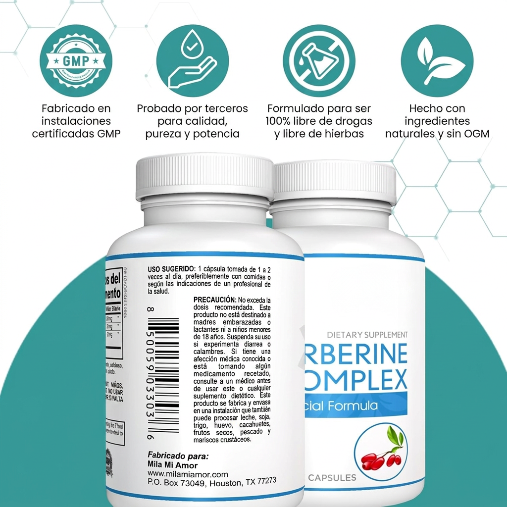 Complejo de Berberina HCL 500mg